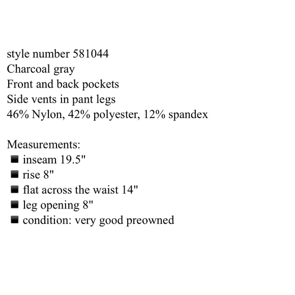 Women's Athleta Charcoal Gray Capri Pants M - Picture 7 of 7